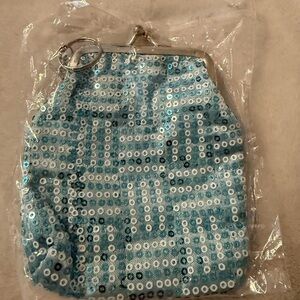 Set of 2 Sequin Clutch Bags - Blue & Pink